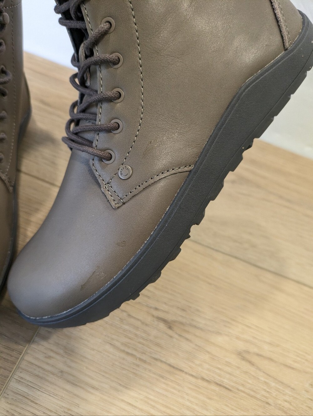 Xero Shoes Breckenridge Barefoot Ankle Boots 7 Gray Leather Lace Up Minimalist - Picture 6 of 10